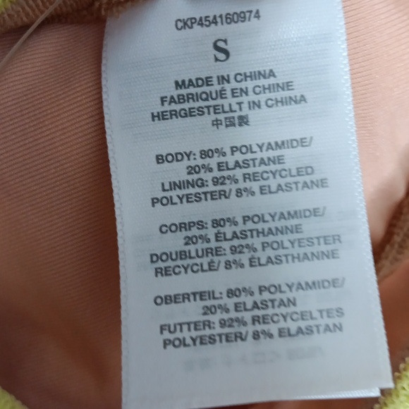 Madewell Striped Terry Pullover Bikini Top Size Small NWT - Picture 4 of 7